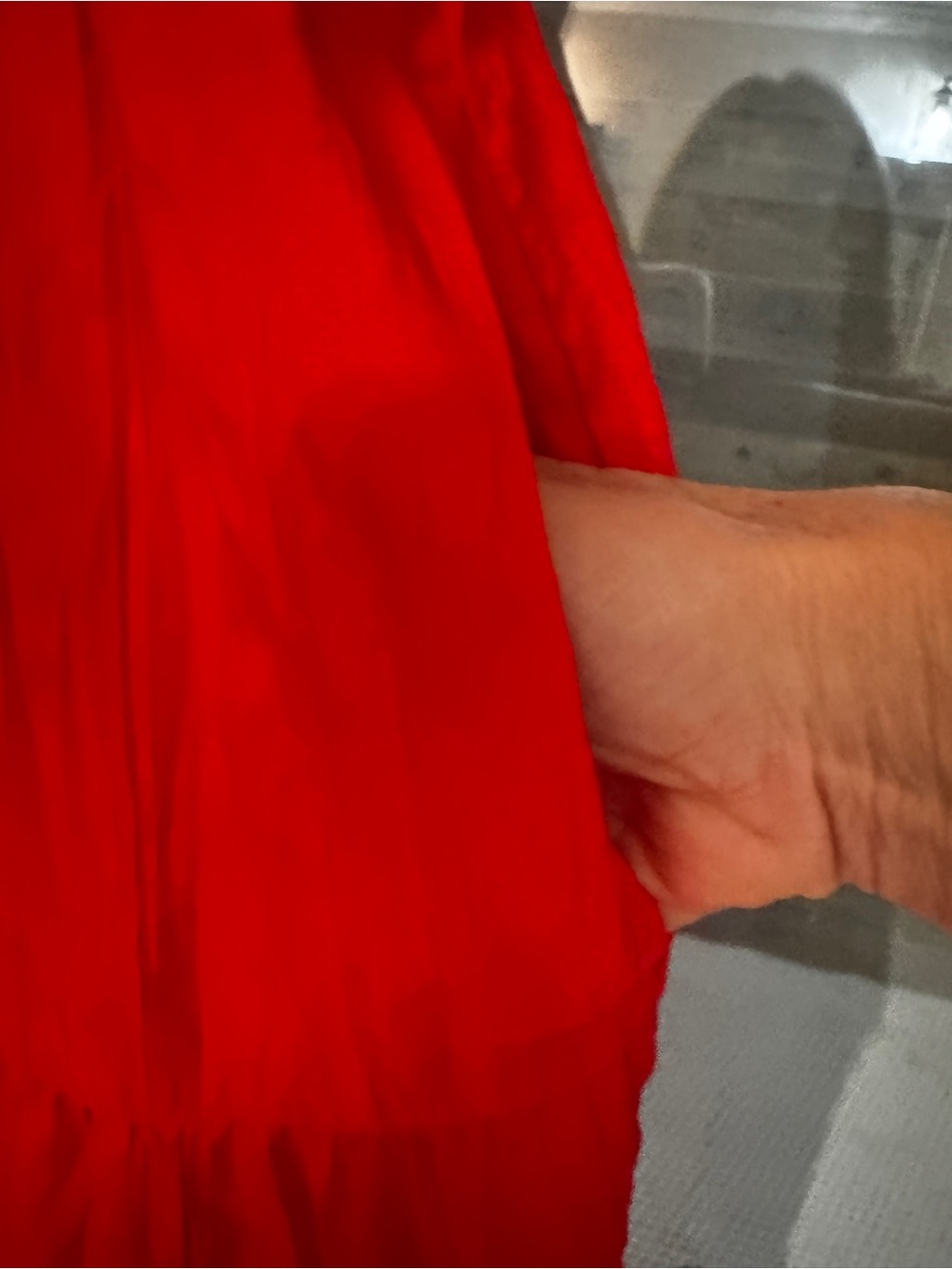 Red Tiered Maxi Dress with Smocked Bodice - Gap - Picture 5 of 15
